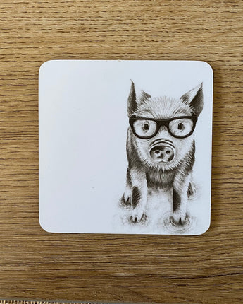 Preston Pig in Glasses Coaster