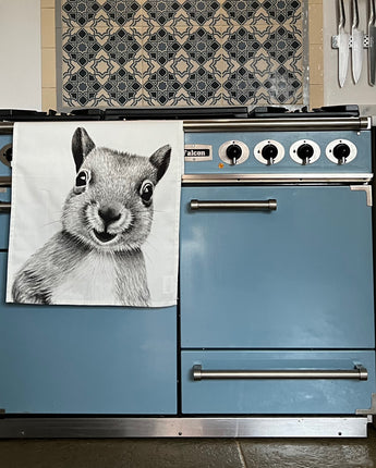 Cheeky Squirrel Tea Towel