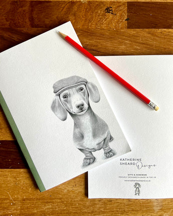 Sidney Sausage Dog A5 Note Book (Ruled)