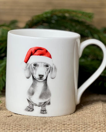 Christmas Sidney Sausage Fine Bone China Mug