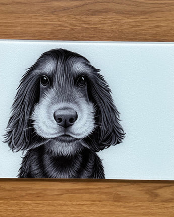 Spaniel Glass Chopping Board