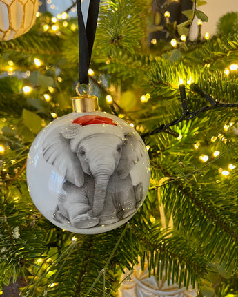 Elsie Elephant Large Fine Bone China Bauble