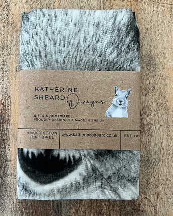 Cheeky Squirrel Tea Towel