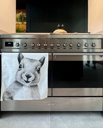 Cheeky Squirrel Tea Towel