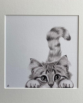 Chester the Cat Mounted Print