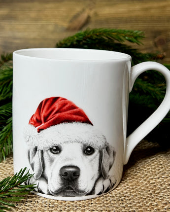 Christmas Leo Labrador Fine Bone China Mug