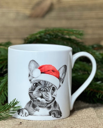 Christmas Stanley Frenchie Fine Bone China Mug