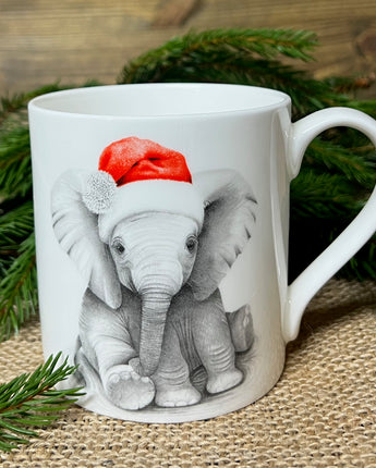 Christmas Elsie Elephant Fine Bone China Mug