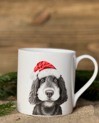 Christmas Sonny Spaniel Fine Bone China Mug