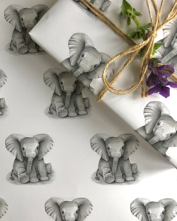 Elsie Elephant Luxury Gift Wrap Paper