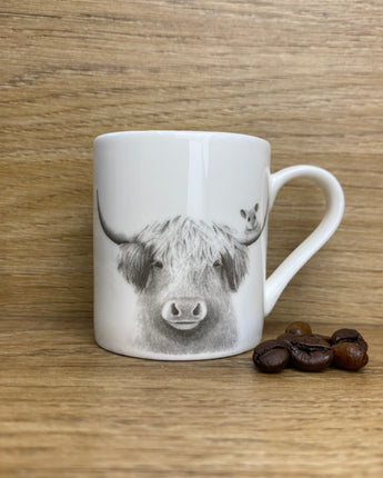 Highland Cow & Mouse Fine Bone China Espresso Cup