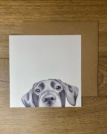 Lenny Labrador Pencil Illustrated Greeting Card