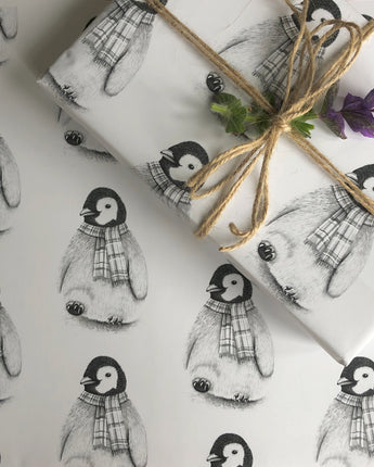 Peggy Penguin Luxury Gift Wrap Paper