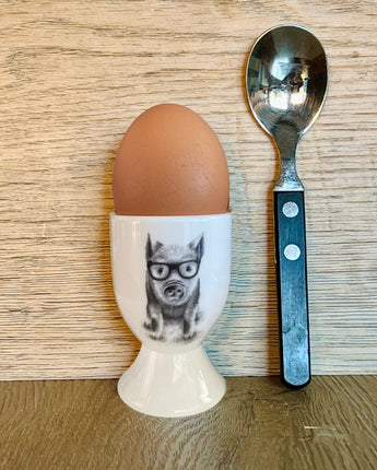 Preston Pig in Glasses Fine Bone China Egg Cup