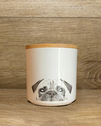 Charlie Pug Fine Bone China Storage Jar